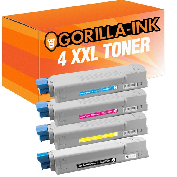 4 Toner Xxl FüR Oki C5950 C5850N C5850DN C5950 C5950N C5950DN MC560-image