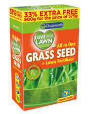 All In One Grass Seed & Lawn Fertiliser Quick Starting Fix Grass Lawn 500g