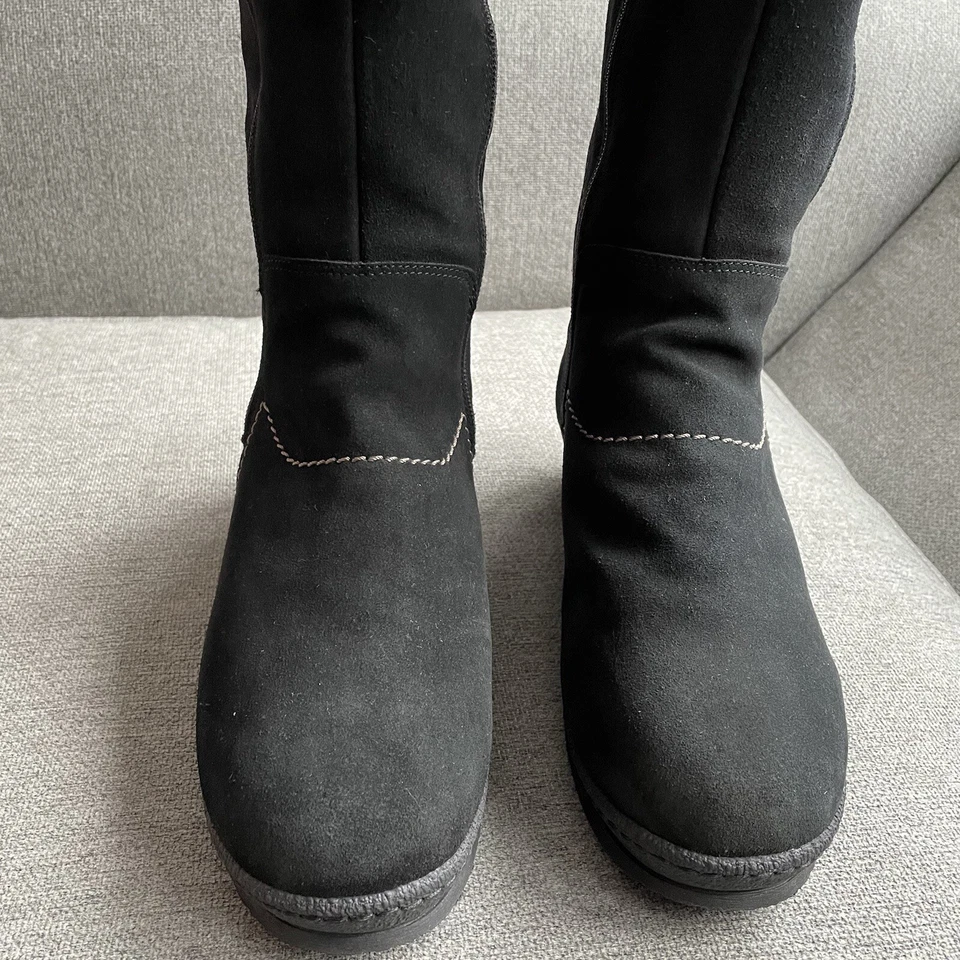 Pajar черная замша искусственного меха с подкладкой водонепроницаемый зимний снег ботинки Sz. 11 - Изображение 2 из 4