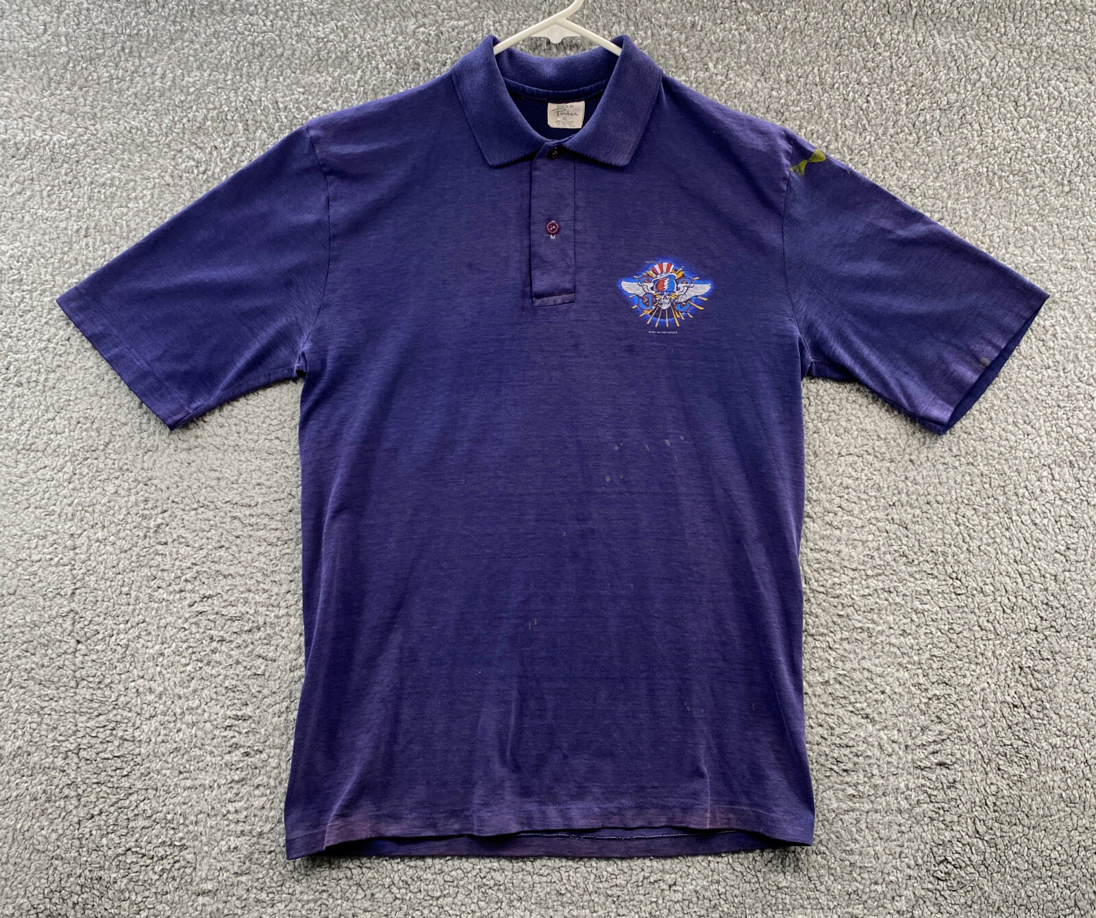 Vintage Grateful Dead Polo Shirt Ultra Rare Crew Only 19 X 28 1982