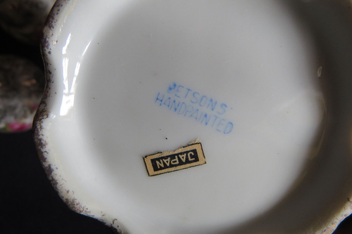 Juego de tetera Betsons Demitasse tazas rosas pintadas a mano - Imagen 3 de 12