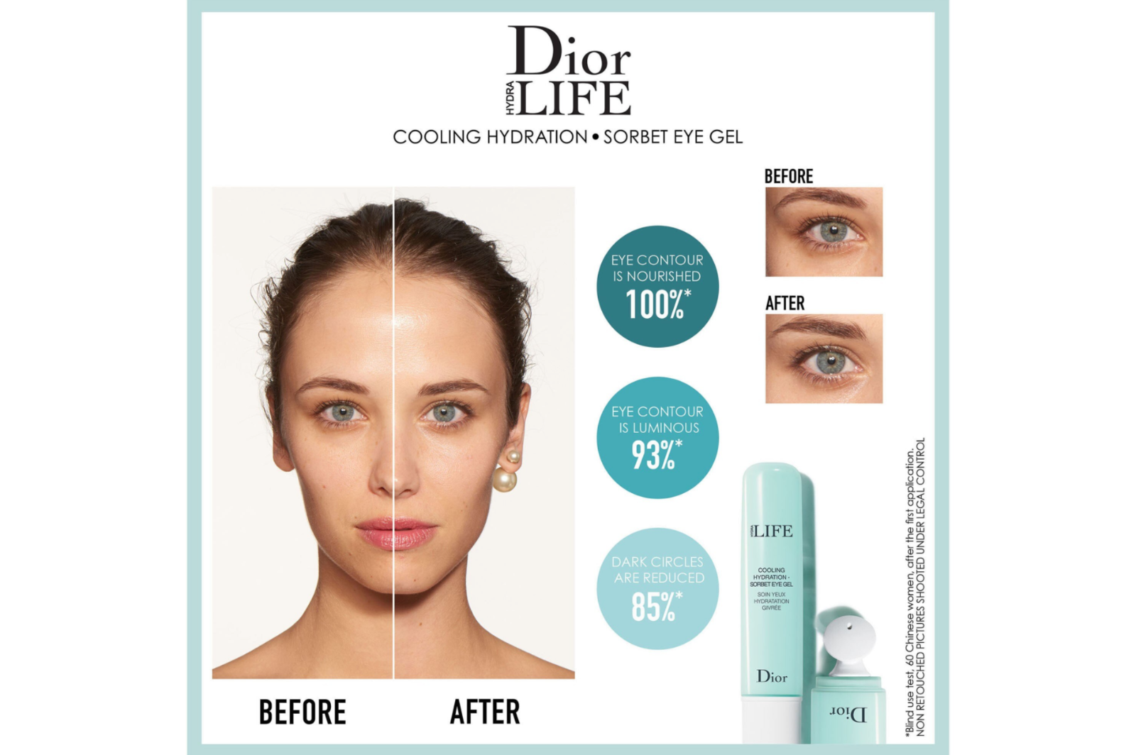 DIOR (CHRISTIAN DIOR) HYDRA LIFE COOLING HYDRATION SORBET EYE GEL CREAM eBay