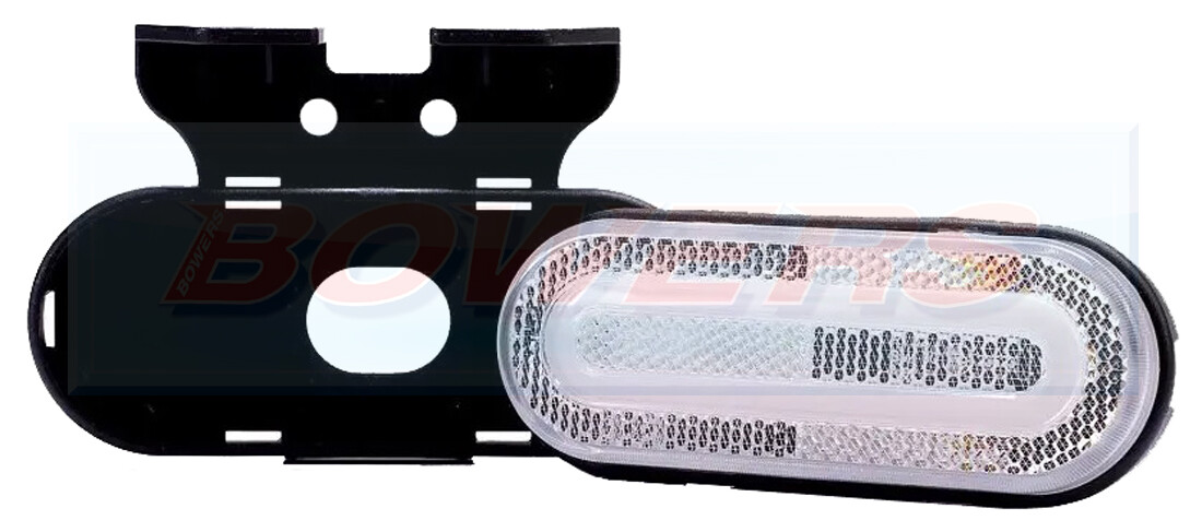 OVAL NEON LED WHITE FRONT MARKER / POSITION LIGHT LAMP 12v/24v TRUCK TRAILER