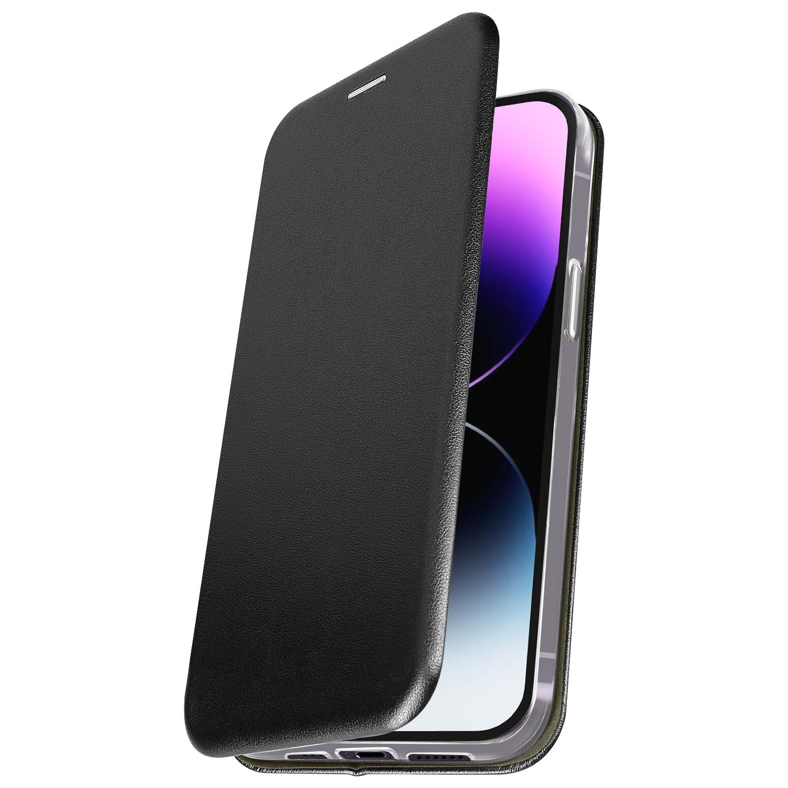 Folio iPhone 14 Pro Case with Card Holder Stand Satin Black