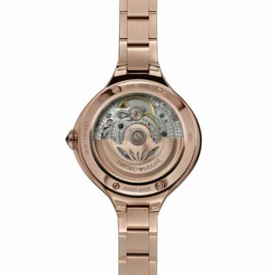 Emporio Armani Swiss Made Automatic Fluid Deco ROSE Gold Women's