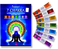 Chakra Incense Sticks Gift Set | 140 Insence-Sticks for Aromatherapy, Yoga an...
