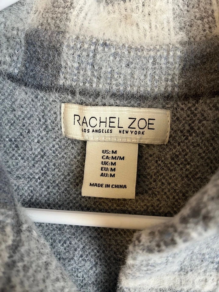 Chaqueta difusa con botones Rachel Zoe para mujer talla mediana usada Foto 3 de 4