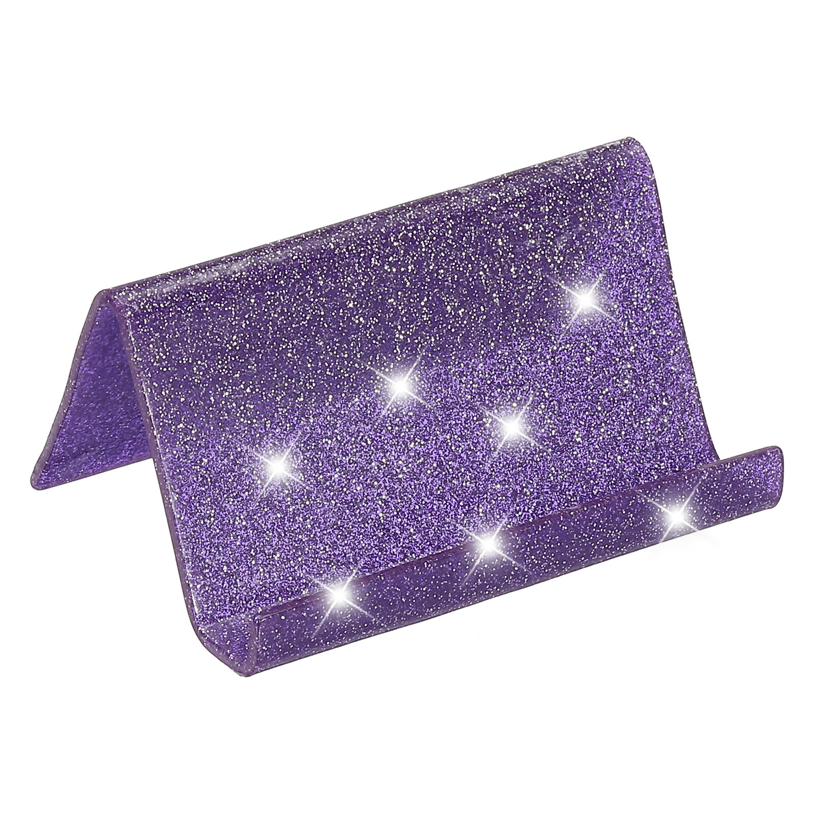 Acrylic Purple Business Card Holder for Desk with Shine Finish  -image