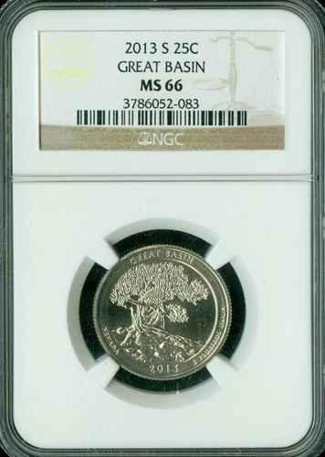2013 S GREAT BASIN QUARTER NGC MS66  *