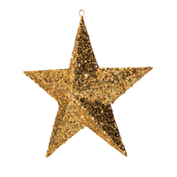 Pailletten-Metall-Stern Gold 80 Cm Zum AufhäNgen Halbplastisch Weihnachtsdeko