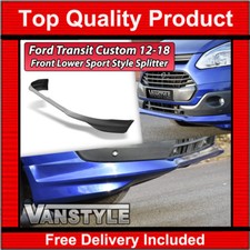 FITS FORD TRANSIT CUSTOM SPORT STYLE LOWER FRONT SPLITTER SPOILER NOT FIBREGLASS