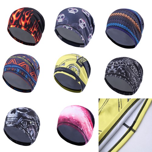 Sweat Wicking Helmet Liner Beanie Cap Cycling Run Sport Hat Skull Cap Men Women