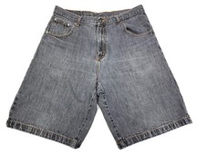 Joker Jean Shorts Men's 36 Baggy Streetwear Hip Hop Denim 90's Vintage