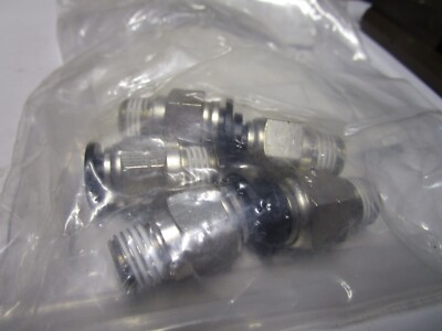 3/8'' Tube x 1/4'' M 27.5mmH NPT Nickel Plated Brass DynaFlo  PTC Connector QTY 5