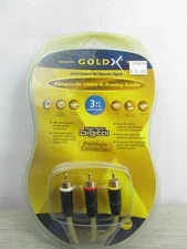 Composite Video & Analog Audio Cable 3 ft. HDTV DVD VCR Satellite Receiver New