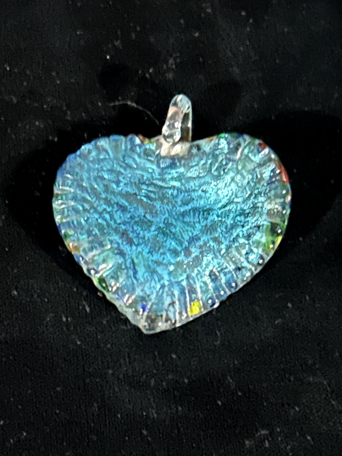 Murano Style Blown Glass Necklace Pendant Charm Beautiful Colors!!