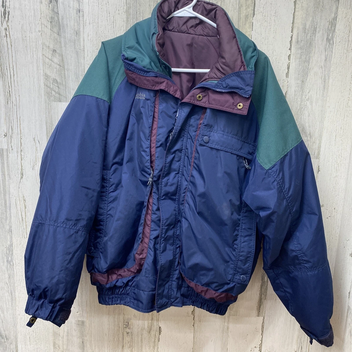 Men's size M COLUMBIA Interchangeable 2 in 1 winter jacket Reversible Inner  | eBay