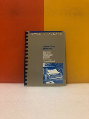 HP Personal Printer Think Jet Owner's Manual