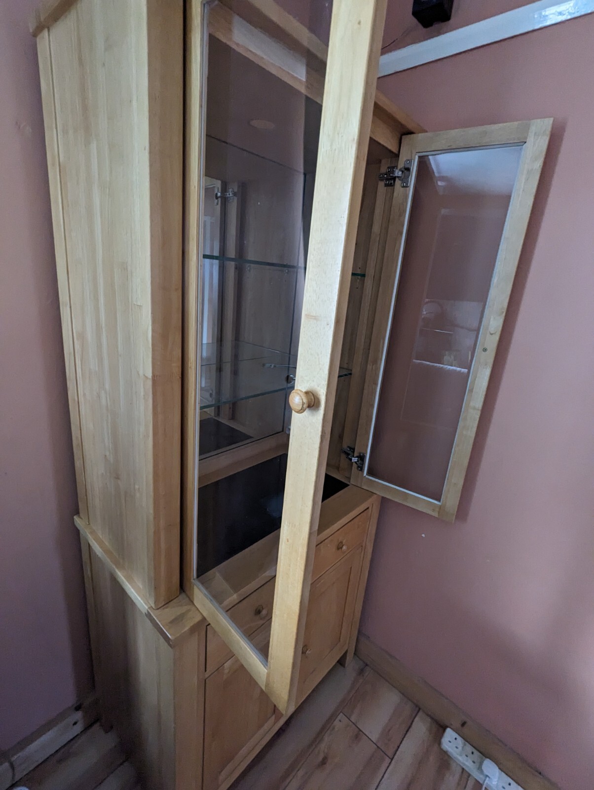 sideboard with glass display eBay