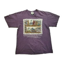 Vintage 90’s Charles W. Eliot Quote About Books Purple Shirt Size Large USA Made