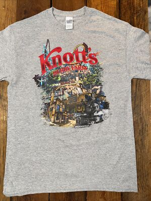 Medium KNOTT S BERRY FARM Shirt Theme Park Graphic Tee California Cedar Fair NEW
