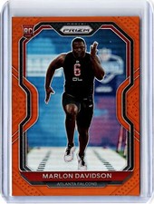2020 Prizm Football Marlon Davidson Orange Rookie Prizm 152/249