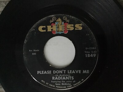 The Radiants - Heartbreak Society / Please Don t Leave Me Baby - Vg