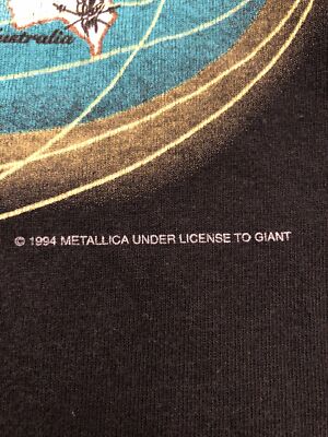 Metallica- 1994 World Tour - Been There Done It- Murina T Shirt XL