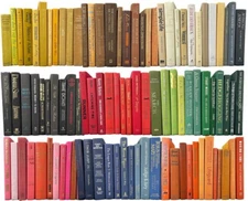 Lot of 5 REAL Hardcover Books Home Decor Prop Set Shelf Staging by Colors