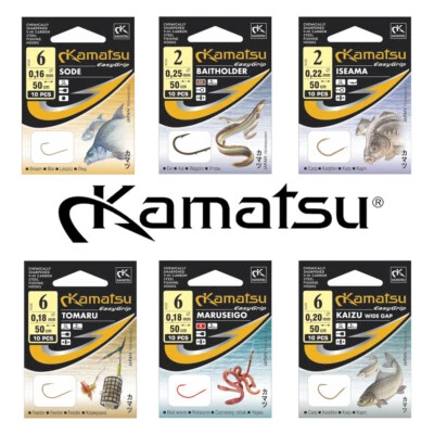 KAMATSU VORFACHHAKEN 50cm, ANGELHAKEN FERTIG GEBUNDEN, VERSCH. HAKENMODELLE NEU