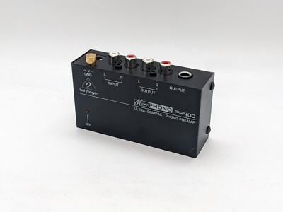 OHNE KABEL Behringer PP400 ultrakompakter Phono zu Line Level Plattenspieler Vorverstärker