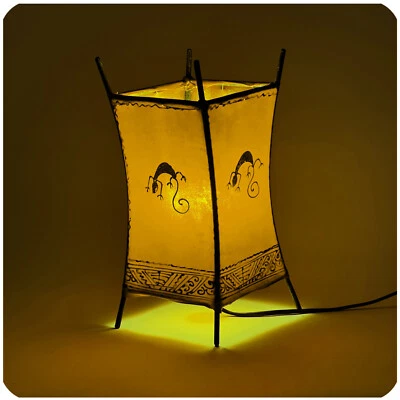 Orientalische Marokkanische Stehlampe Leder Lampe Hennalampe Lederleuchte Carre - Bild 1 von 4