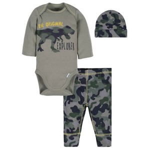 Pants /& Cap Baby Shower Gift NWT GERBER BABY BOYS 3-Piece Essentials Set Onesie