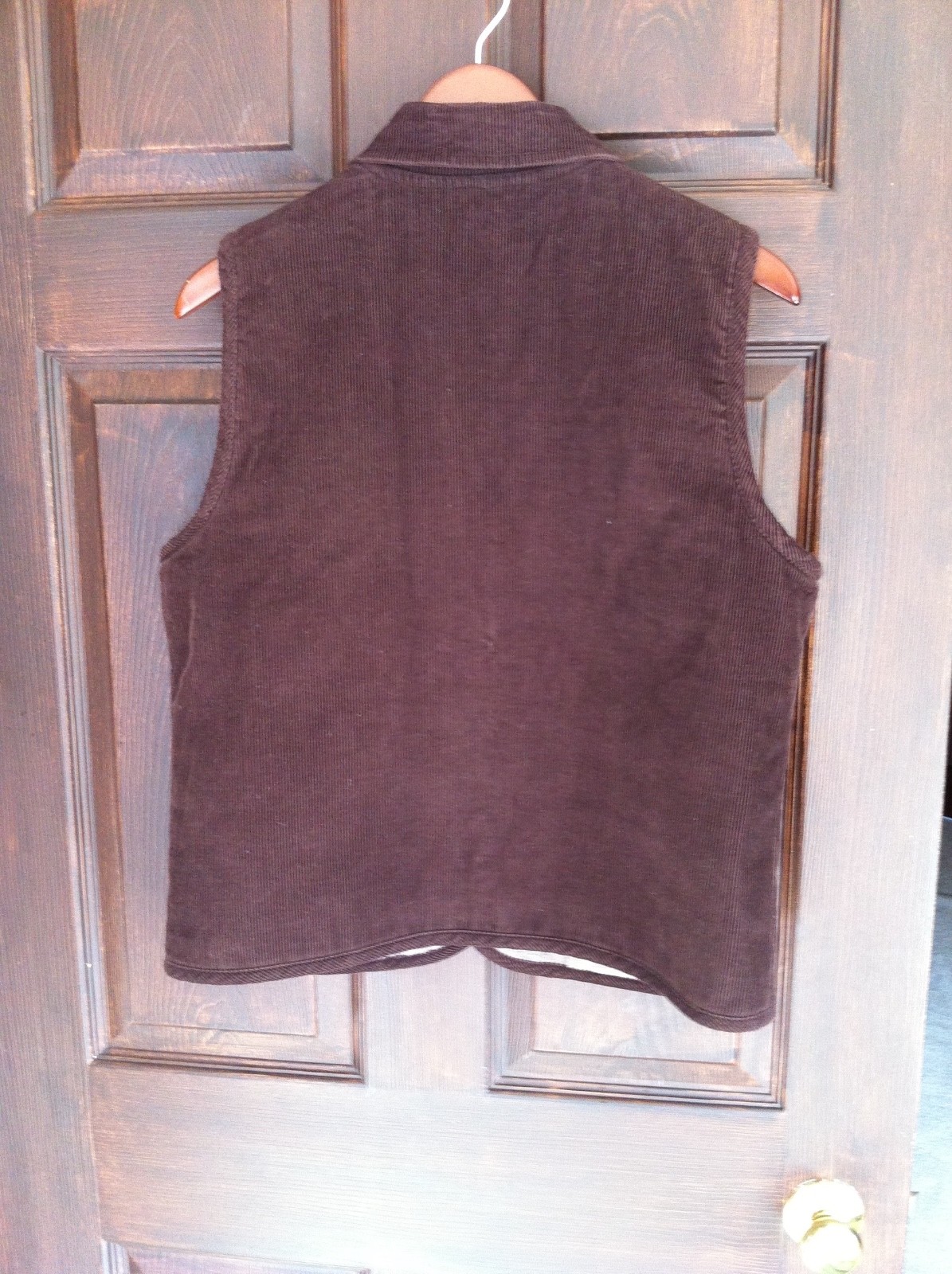 TALBOTS REVERSIBLE VEST BROWN MEDIUM - image 4