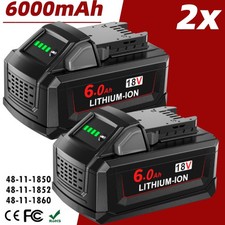 2x 18V For Milwaukee for M18 6.0AH Battery Lithium Extended Capacity 48-11-1860