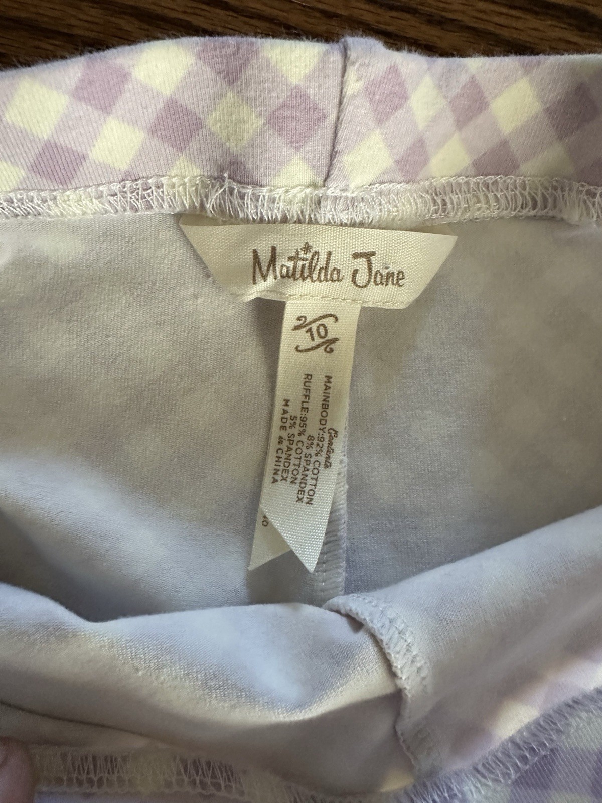 Matilda Jane girls 10 Enhanted Garden Maddie Gingham shorts