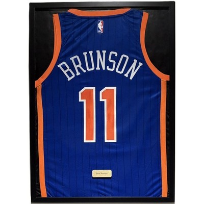 New York Knicks Jalen Brunson Jersey Framed, Jalen Brunson Shirt Framed