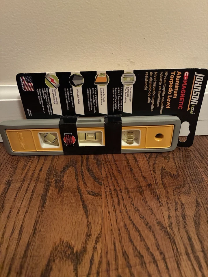Johnson Magnetic Aluminum Torpedo Level Made In USA 9 New In Package - Image 4 of 4