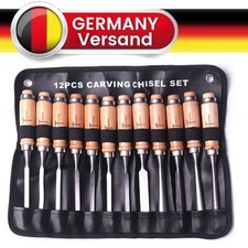 Schnitzwerkzeug-Satz 12-tlg Hohlbeitel Stechbeitel Stecheisen Schnitzeisen Set
