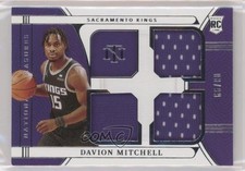 2021 Panini National Treasures Rookie Triple Materials 8/99 Davion Mitchell s3g