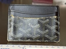 Autentico Porta Carte in Tela Goyard Saint Sulpice Nero/Marrone - LEGGI DESCRIZIONE