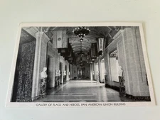 Gallery of Flags and Heroes Pan American Union Building Washington DC Postcard