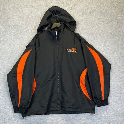 Clemson Tigers Rugby Jacket Men's Size Large Full Zip Coat Front Row Outfitters