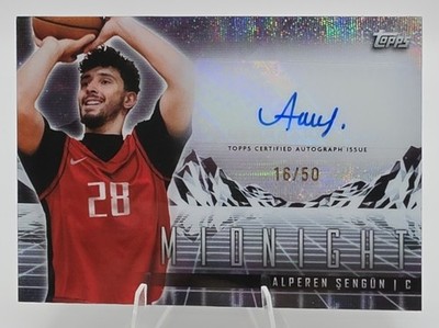 2023 Topps Midnight Alperen Sengun Horizon Moon Beam /50 Auto Houston Rockets