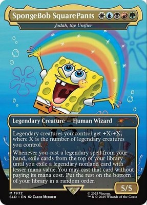 1x SpongeBob SquarePants - Jodah, the Unifier - Foil MTG - Secret Lair - NM-Mint