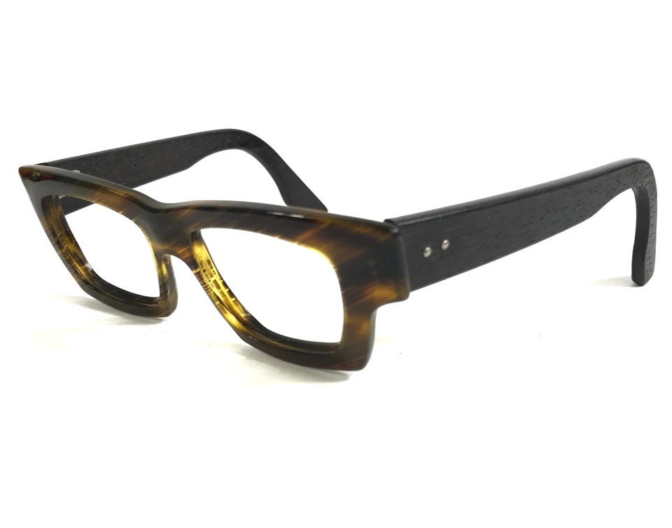 Jean Lafont Eyeglasses Frame VOYAGE 619 Thick Black Wood Brown Horn 43-15-140 - Image 4 of 4
