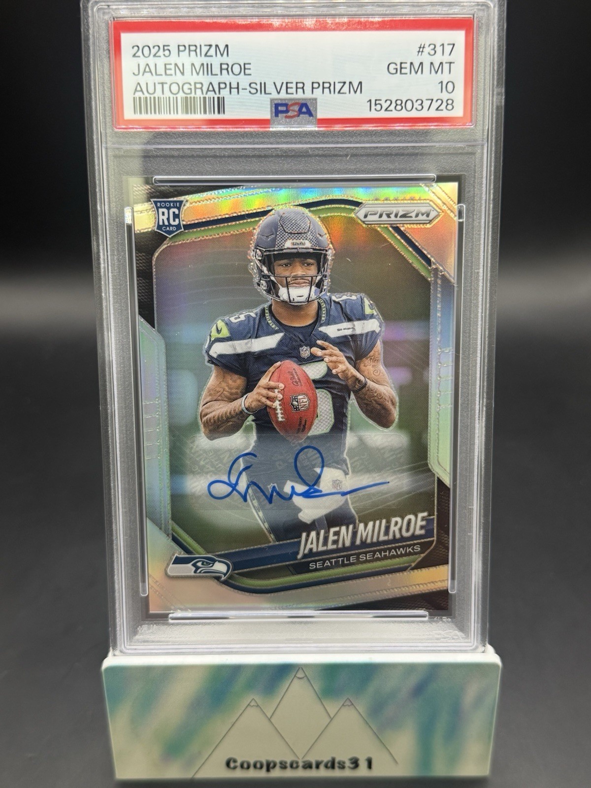Jalen Milroe Panini Prizm #317 Autograph-Silver