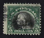 CKStamps: US Stamps Collection Scott#524 $5 Franklin Used