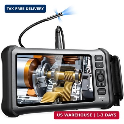 DEPSTECH Endoscope, 7'' IPS Screen Borescope Camera with Light, Triple-Lens Insp