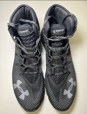 Under Armour Project Rock Delta Highlight Shoe 3020175-010 Sz 14 Black Gray